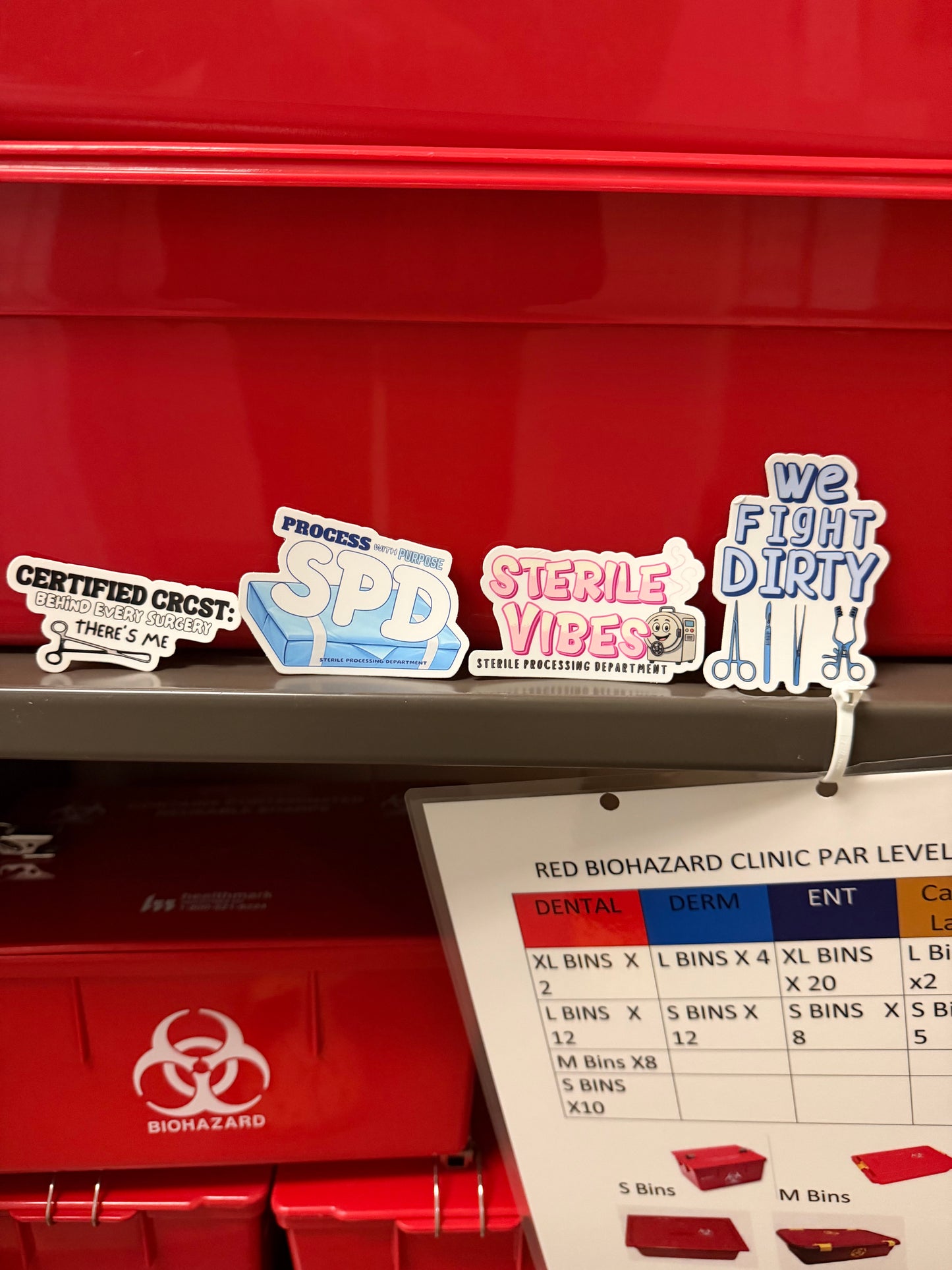 Sterile Processing Sticker Bundle + Mini Acrylic Pin| 4 SPD Stickers & 1 Mystery Mini Acrylic Pin | CSSD Gift | SPD Accessories