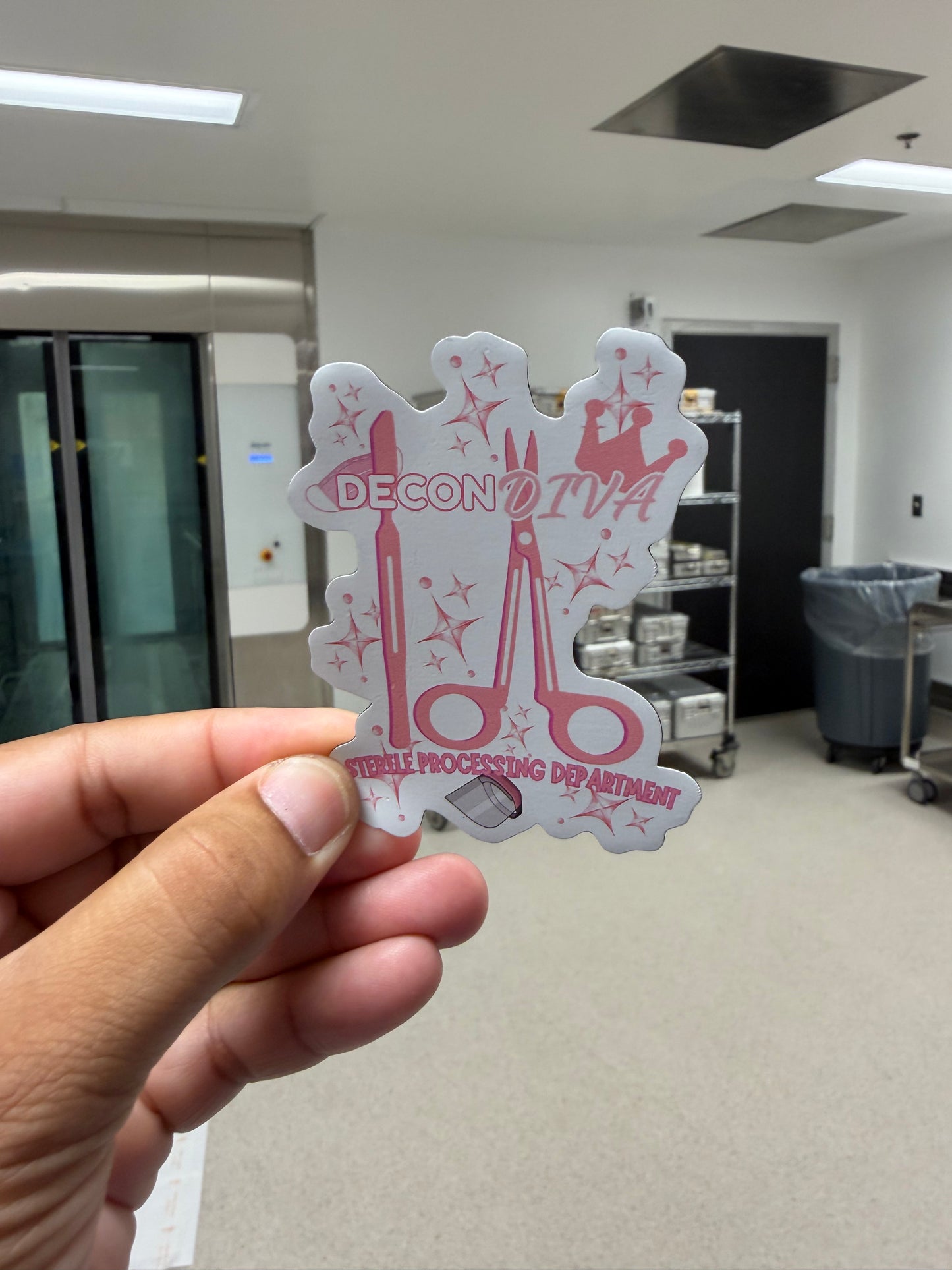 SPD  Diva Magnet Bundle | 5 Sterile Processing Magnets | Pink | Crcst gift | Spd Week | 1 Mystery Acrylic Pin | Decorative Magnets