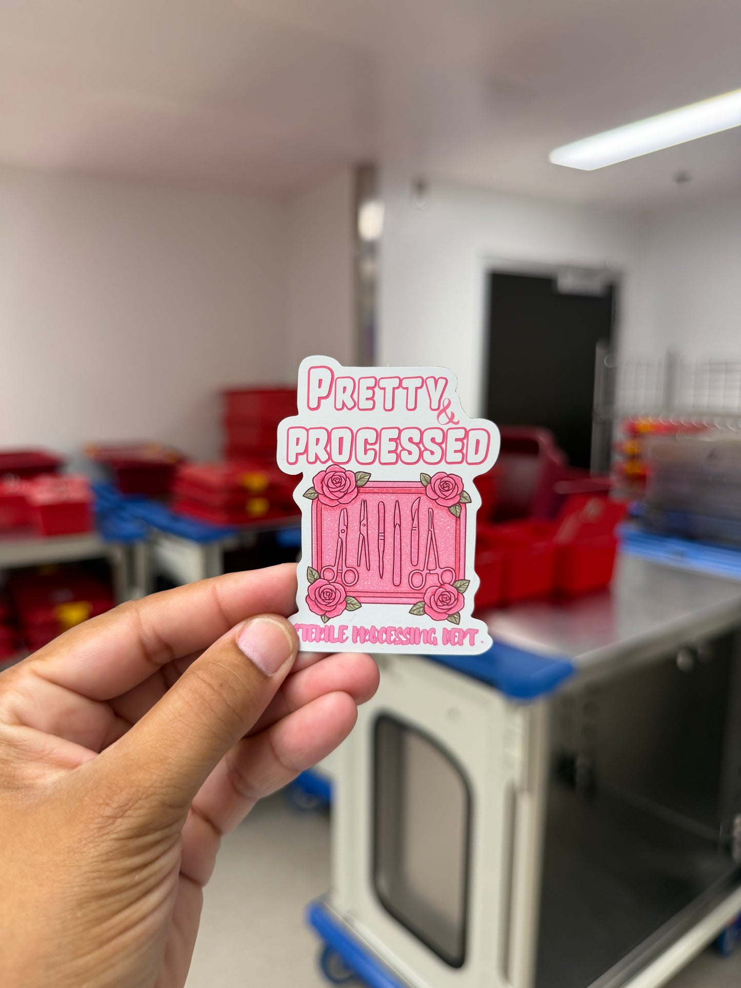 SPD  Diva Magnet Bundle | 5 Sterile Processing Magnets | Pink | Crcst gift | Spd Week | 1 Mystery Acrylic Pin | Decorative Magnets