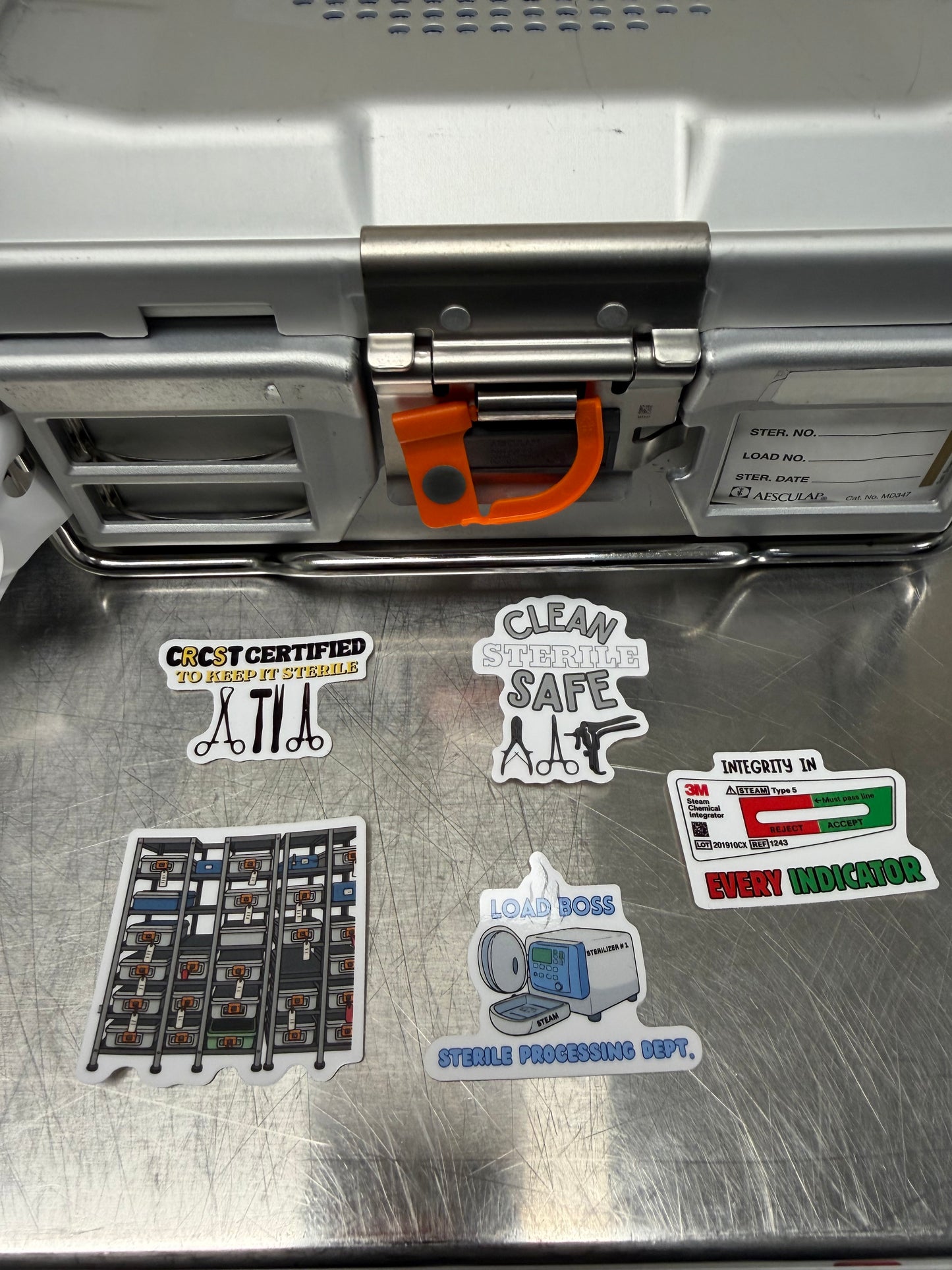 Sterile Processing Sticker Bundle | 5 SPD Stickers + 1 Mystery Mini Acrylic Pin | CSPDT & CRCST Gift | Sterile Processing Tech Accessories