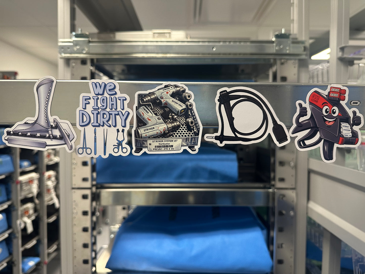 Sterile Processing 5 Magnets and 1 Mini Pin Bundle | SPD Pride Locker Decor
