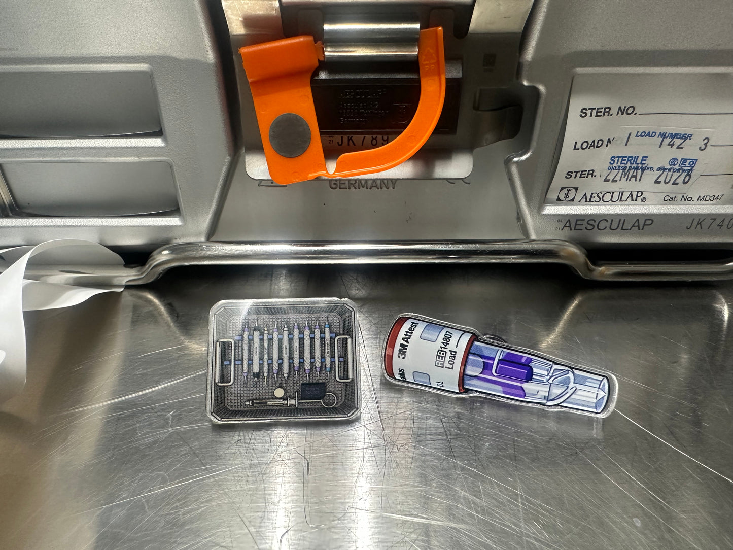 Sterile Processing Acrylic Pin | 2 Pin Bundle | SPD Week | BI Indicator and Surgical Tray
