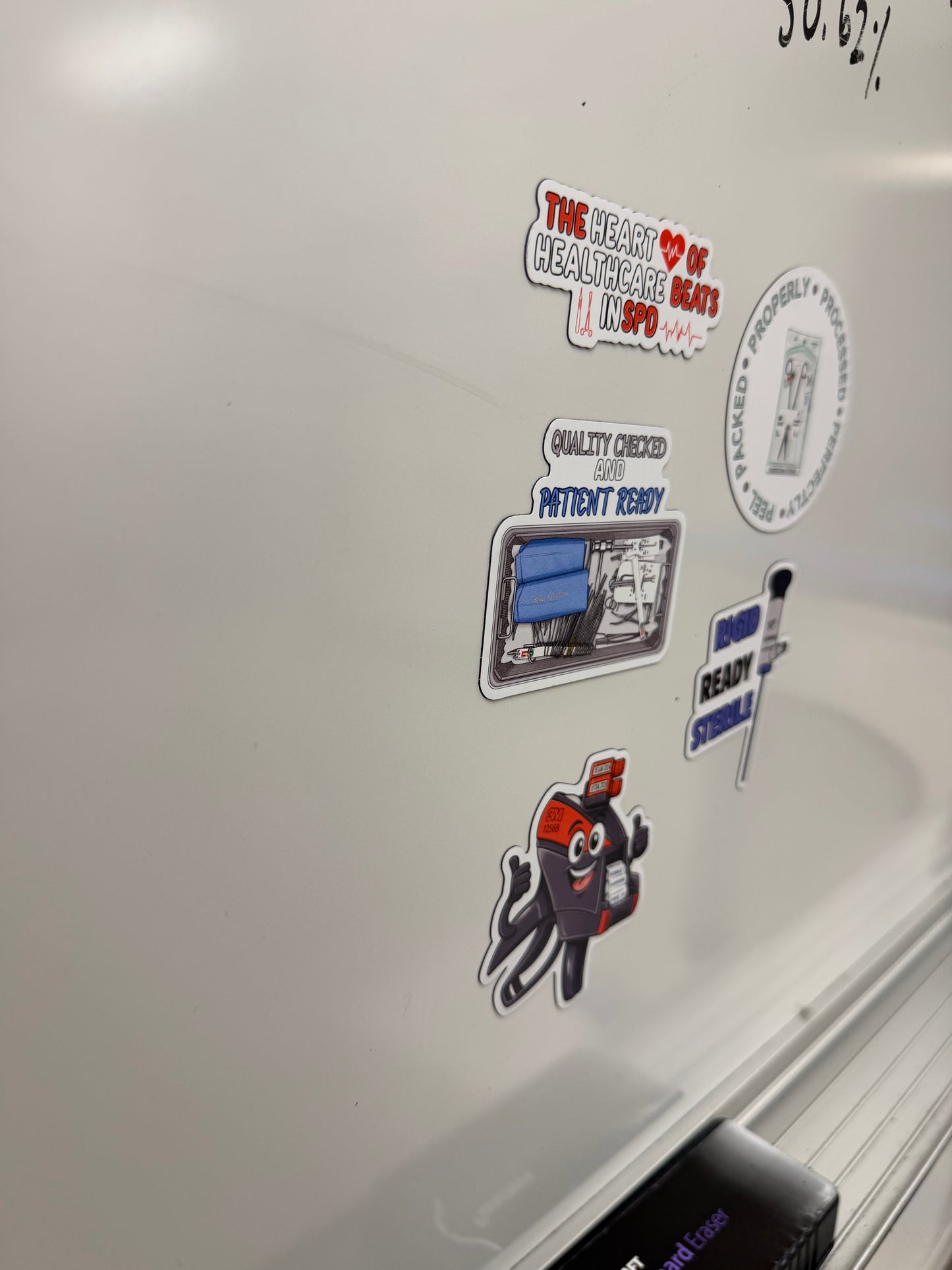 Sterile Processing Magnets BundleII | 5 Magnets, Mystery mini acrylic Pin | SPD Healthcare Decor |crcst Gift