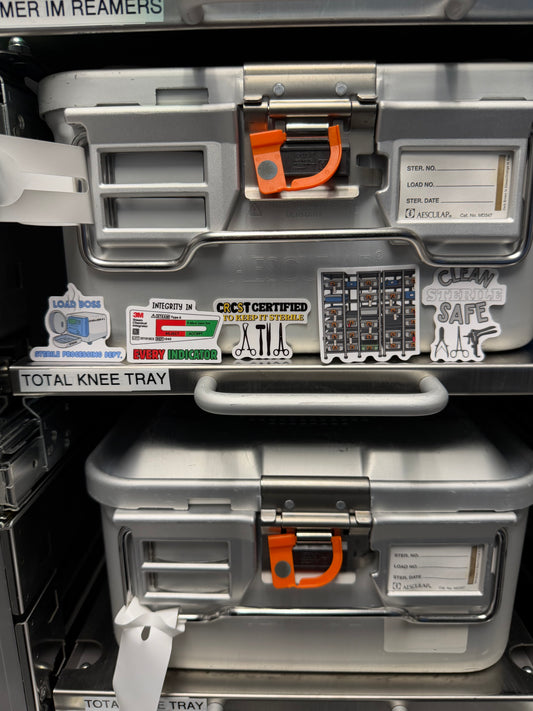 Sterile Processing Sticker Bundle | 5 SPD Stickers + 1 Mystery Mini Acrylic Pin | CSPDT & CRCST Gift | Sterile Processing Tech Accessories