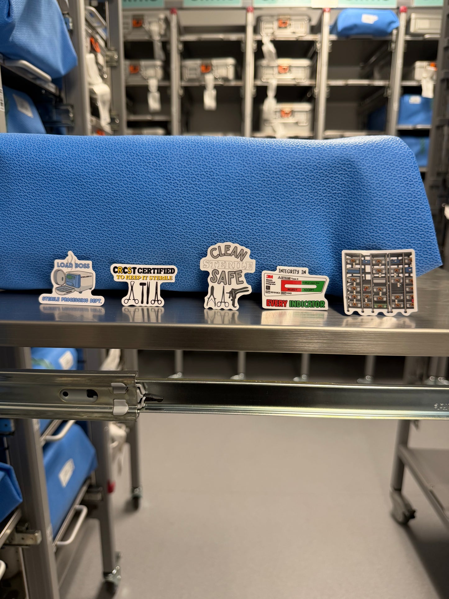 Sterile Processing Sticker Bundle | 5 SPD Stickers + 1 Mystery Mini Acrylic Pin | CSPDT & CRCST Gift | Sterile Processing Tech Accessories